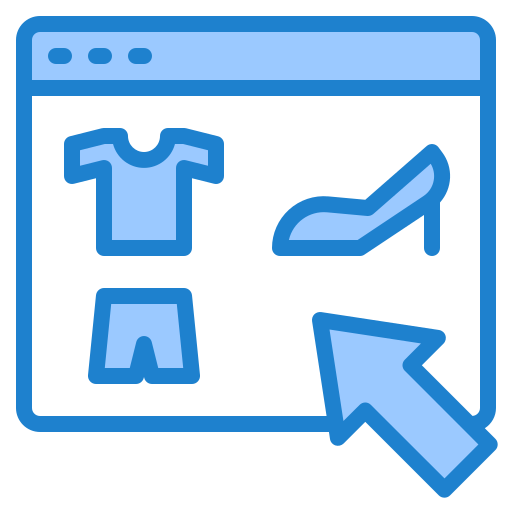 온라인 쇼핑 srip Blue icon