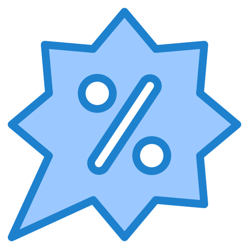 rabatt srip Blue icon