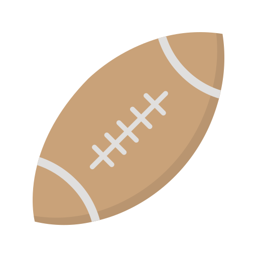 pelota de rugby Dinosoft Flat icono