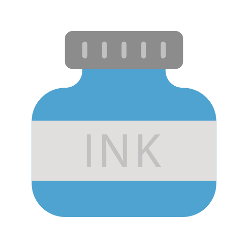 botella de tinta Dinosoft Flat icono