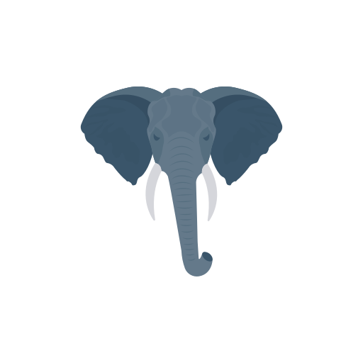 l'éléphant Dinosoft Flat Icône