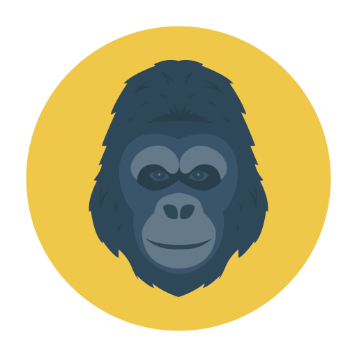 gorilla Dinosoft Circular icona