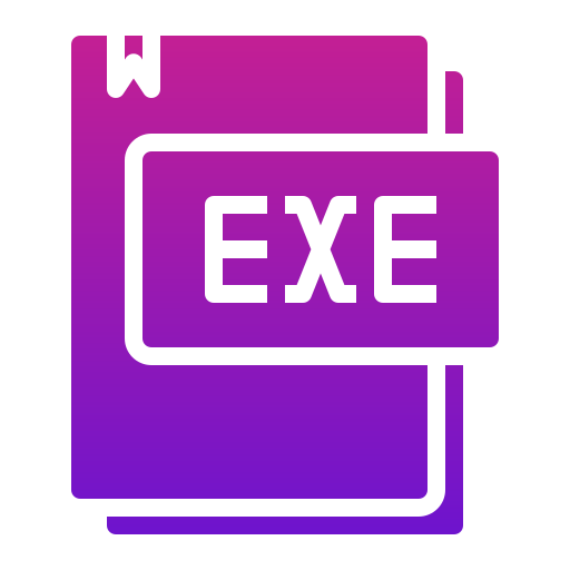 exe Generic Flat Gradient icon