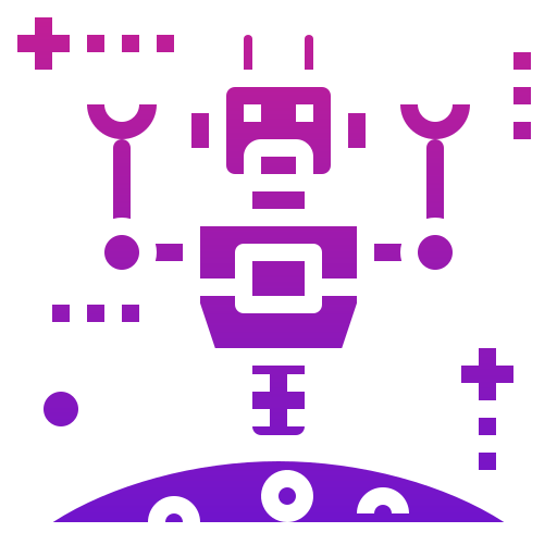 robot spaziale Generic Flat Gradient icona