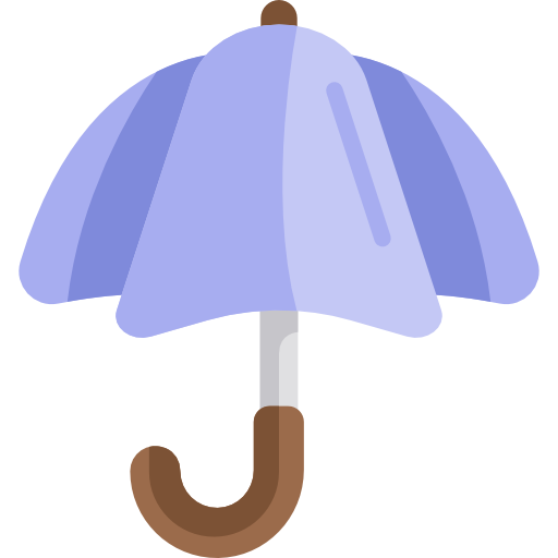 paraplu Kawaii Flat icoon