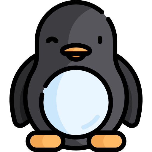 pinguïn Kawaii Lineal color icoon