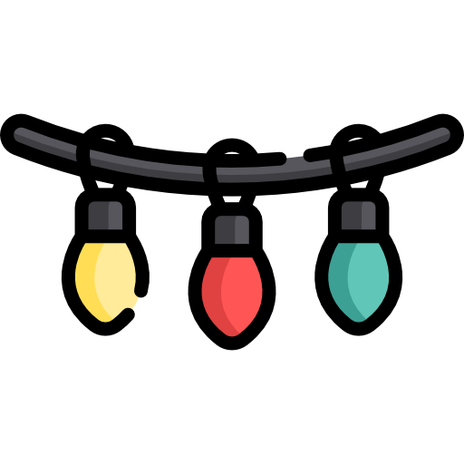luces Kawaii Lineal color icono