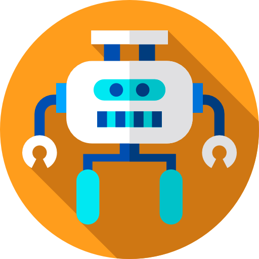 Robot Flat Circular Flat icon