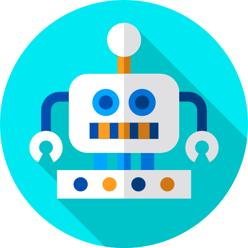 Robot Flat Circular Flat icon