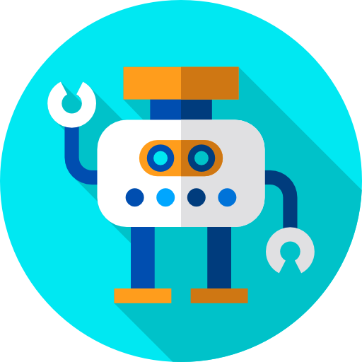 Robot Flat Circular Flat icon