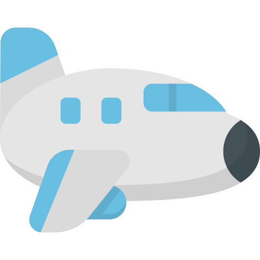 vliegtuig Kawaii Flat icoon