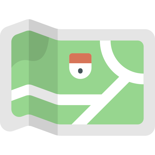 mapa Kawaii Flat icono