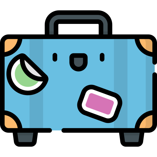 Luggage Kawaii Lineal color icon