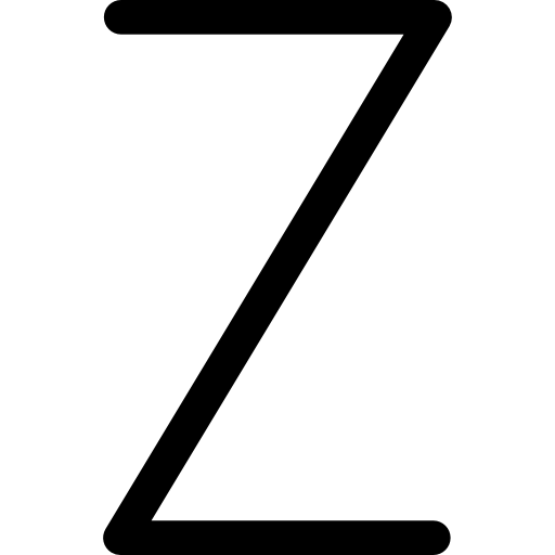 letra z Roundicons Premium Lineal icono