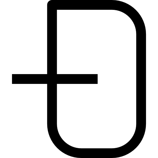 letra d Roundicons Premium Lineal icono