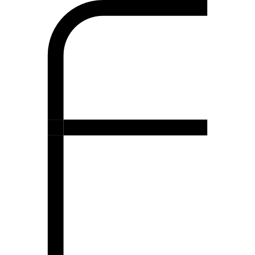 letra f Roundicons Premium Lineal icono