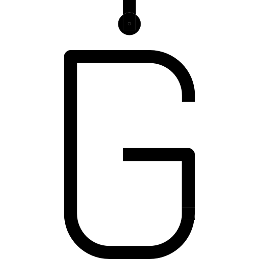 letra g Roundicons Premium Lineal icono