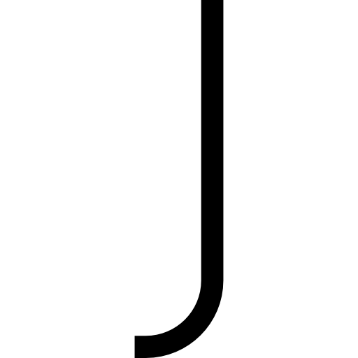 letra j Roundicons Premium Lineal icono