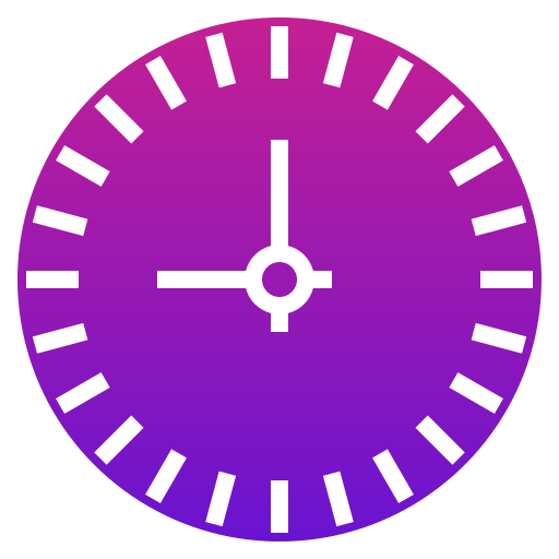 reloj de pared Generic Flat Gradient icono