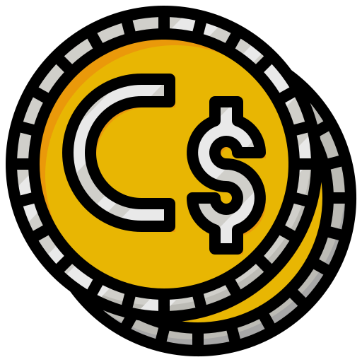 dolar canadiense Surang Lineal Color icono