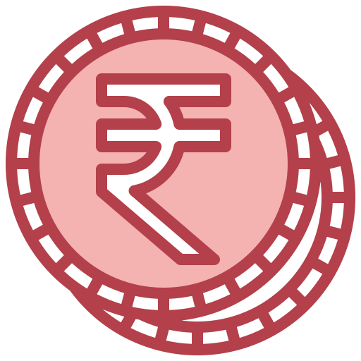 Indian rupee Surang Red icon