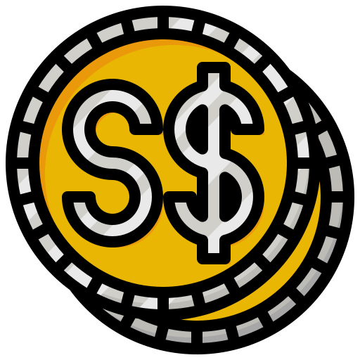 dolar singapurski Surang Lineal Color ikona