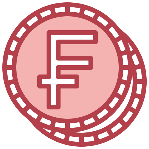 Swiss franc Surang Red icon