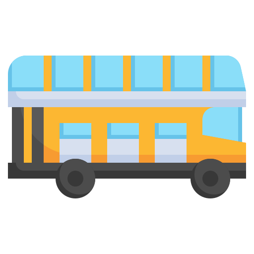 autobús de dos pisos Surang Flat icono