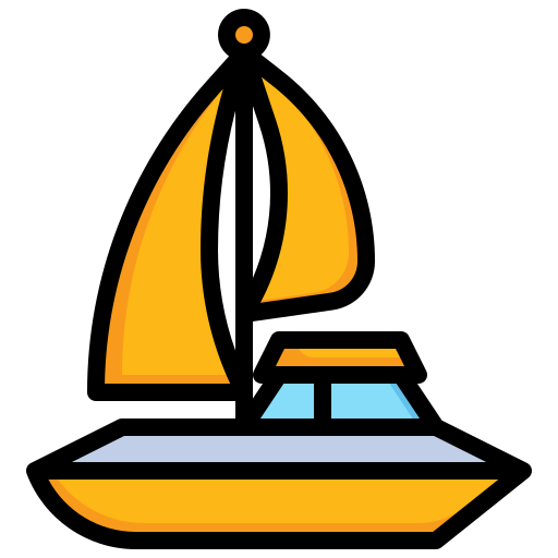 yacht Surang Lineal Color icon