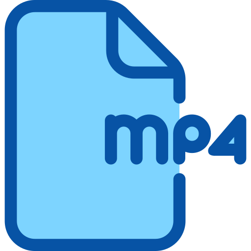 mp4 Generic Outline Color icon