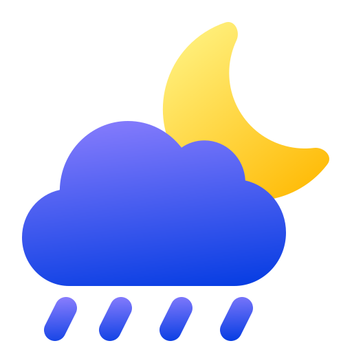 regnerische nacht Generic Flat Gradient icon