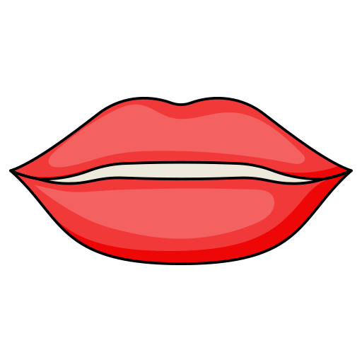 唇 Generic Thin Outline Color icon