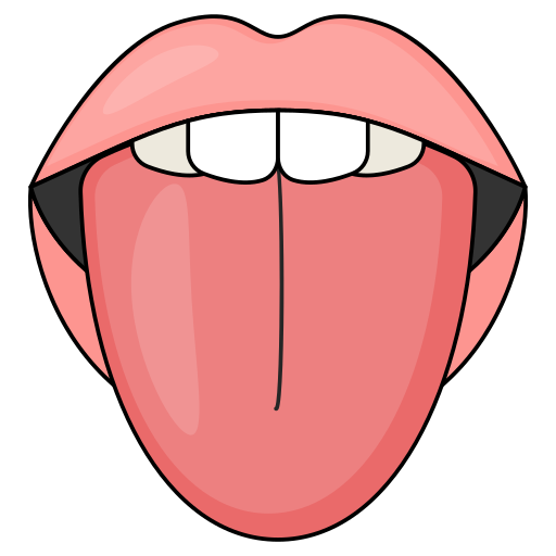 舌 Generic Thin Outline Color icon