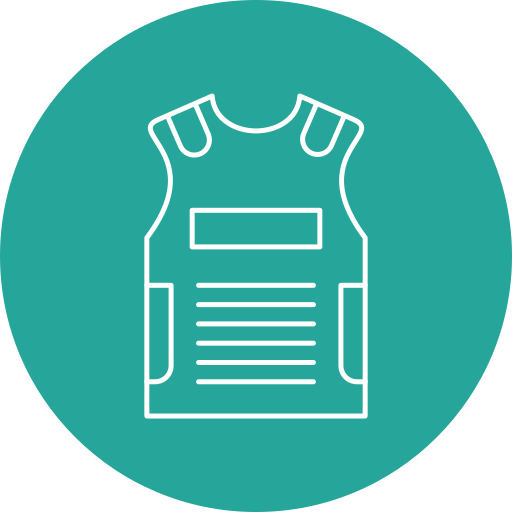 Bullet proof vest Generic Circular icon