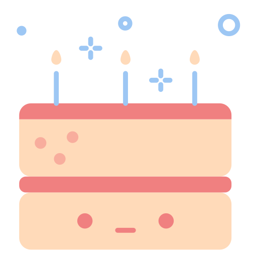 gâteau d'anniversaire Generic Flat Icône