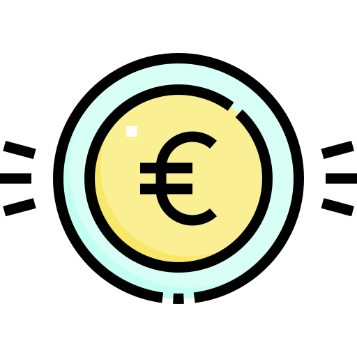 moneta Detailed Straight Lineal color icona