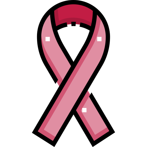 Pink ribbon Detailed Straight Lineal color icon