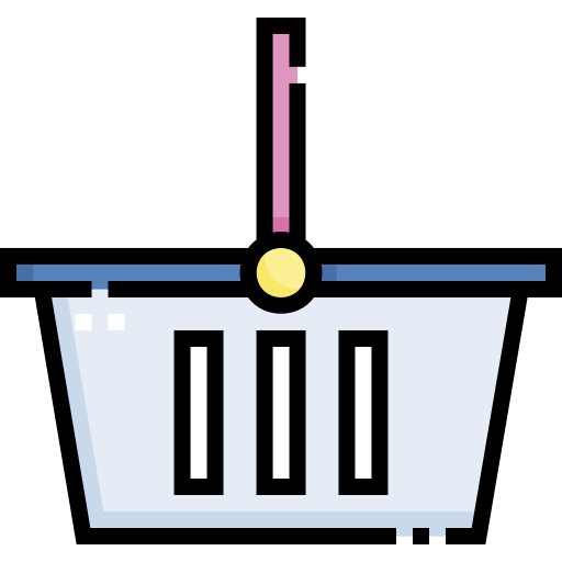 cesta de la compra Detailed Straight Lineal color icono