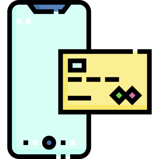 kredietkaart Detailed Straight Lineal color icoon
