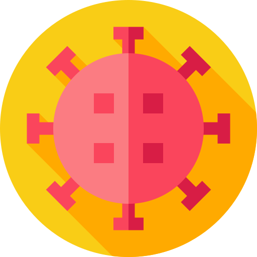 ウイルス Flat Circular Flat icon