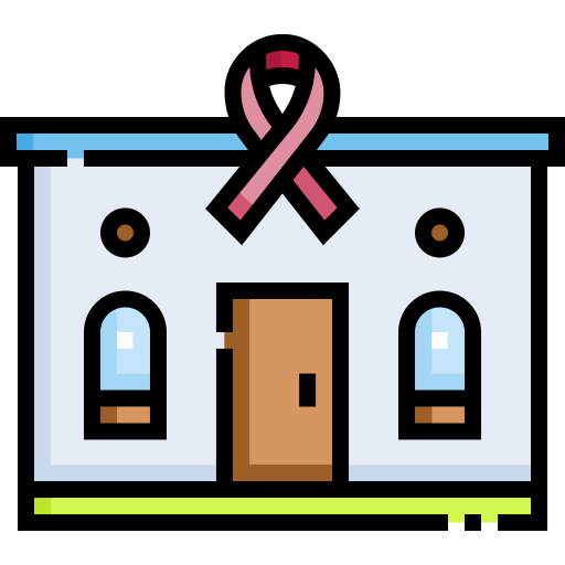 Health clinic Detailed Straight Lineal color icon