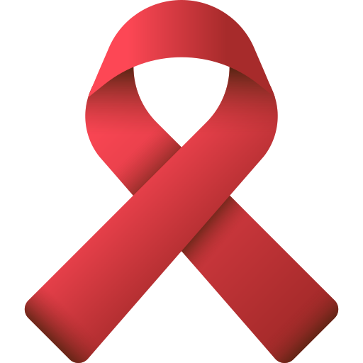 Red ribbon 3D Color icon