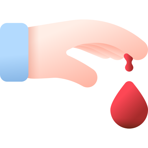 prueba de sangre 3D Color icono