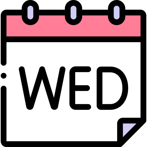 Wednesday Detailed Rounded Lineal color icon