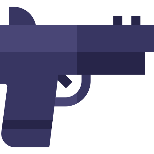 권총 Basic Straight Flat icon