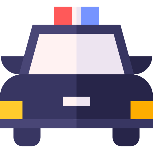 polizeiauto Basic Straight Flat icon