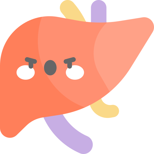肝臓 Kawaii Flat icon