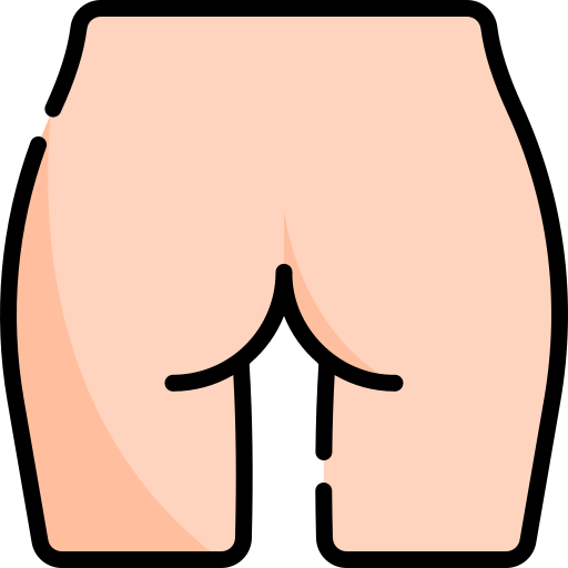 Buttock Kawaii Lineal color icon