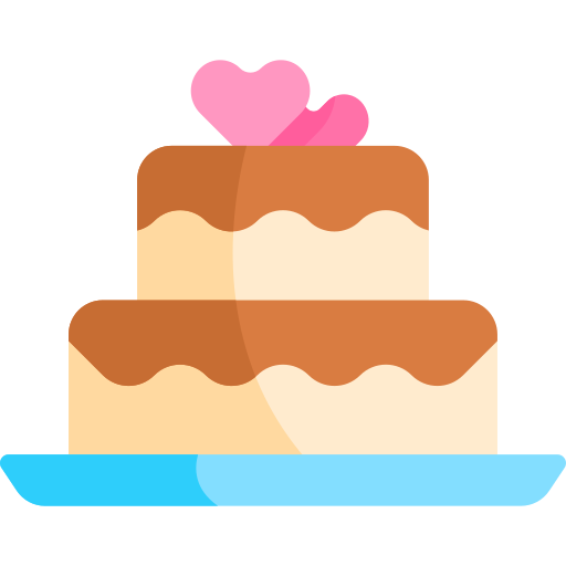 gâteau Kawaii Flat Icône