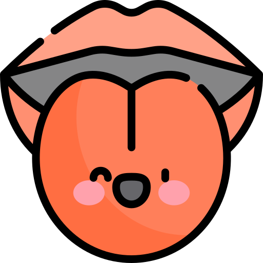 zunge Kawaii Lineal color icon
